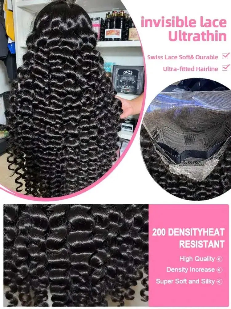 Premium Extra Long Deep Wave Lace Front Wig for Women
