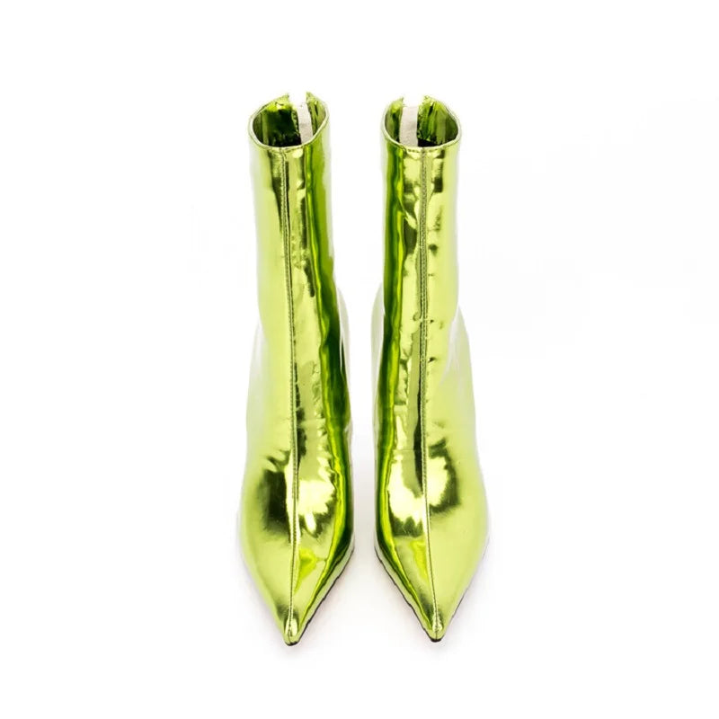 Glam Shiny Back Zipper Over The Knee Boots for Women