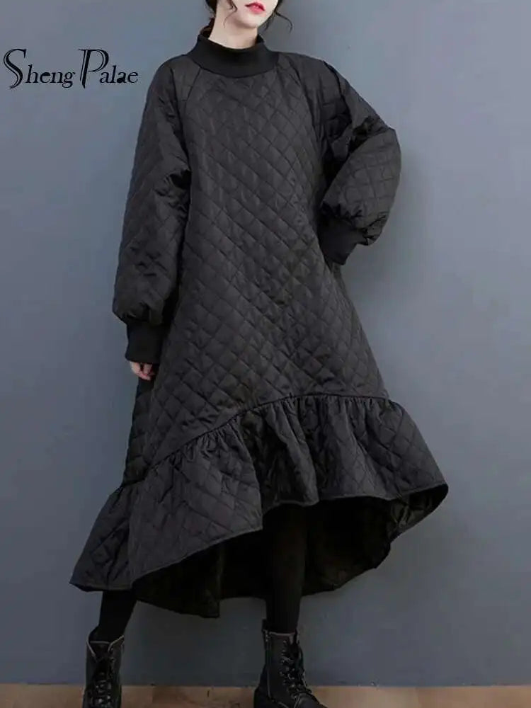 Loose Fishtail Mid-Calf Dress
