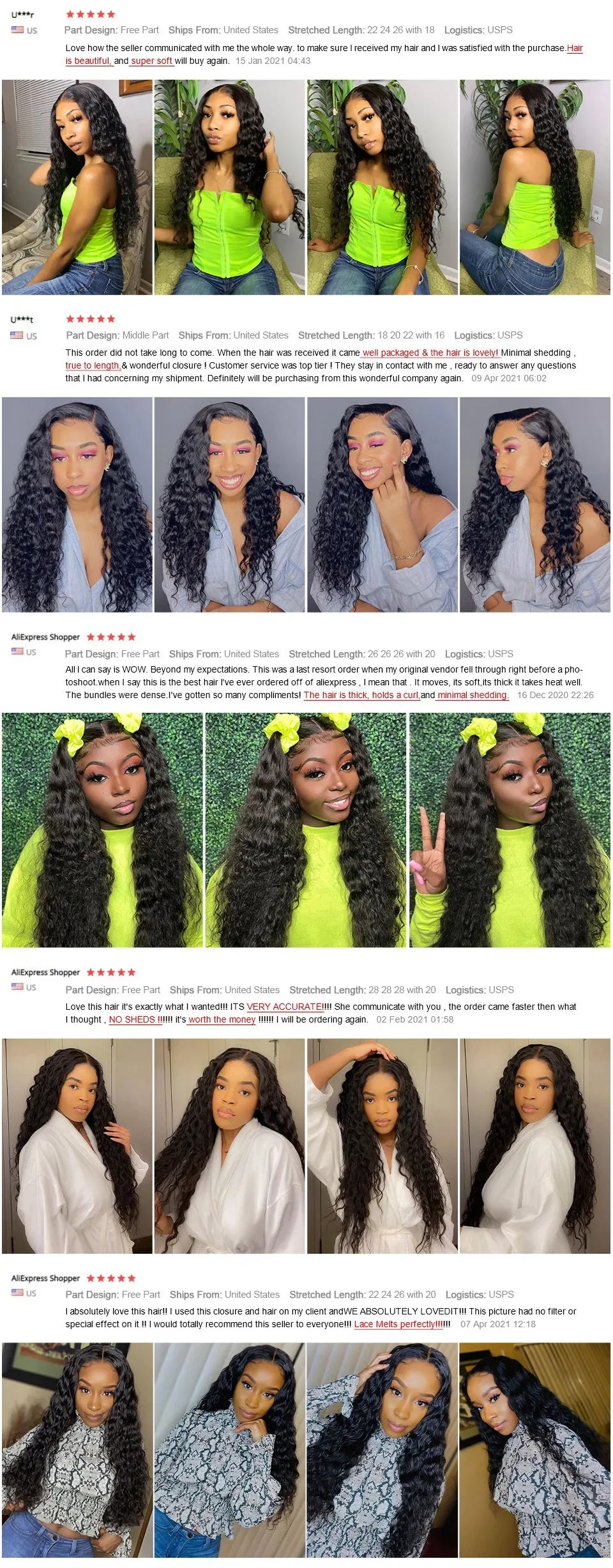 Water Wave Human Hair Bundles With Lace Closure for Women