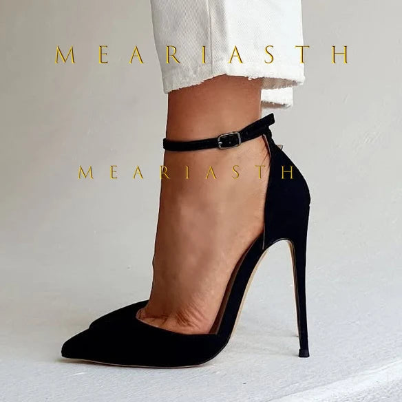 Sleek Black Patent Leather Pointed Toe Pumps for Women