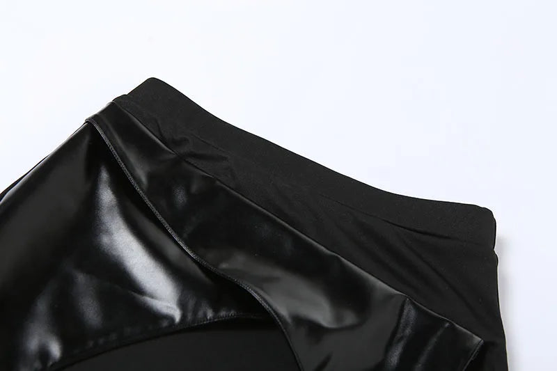 Techwear Gothic Patchwork Sexy Mini Skirts Women Grunge Irregular Hem High Waist Cargo Skirt Hip Hop Black Summer 2022