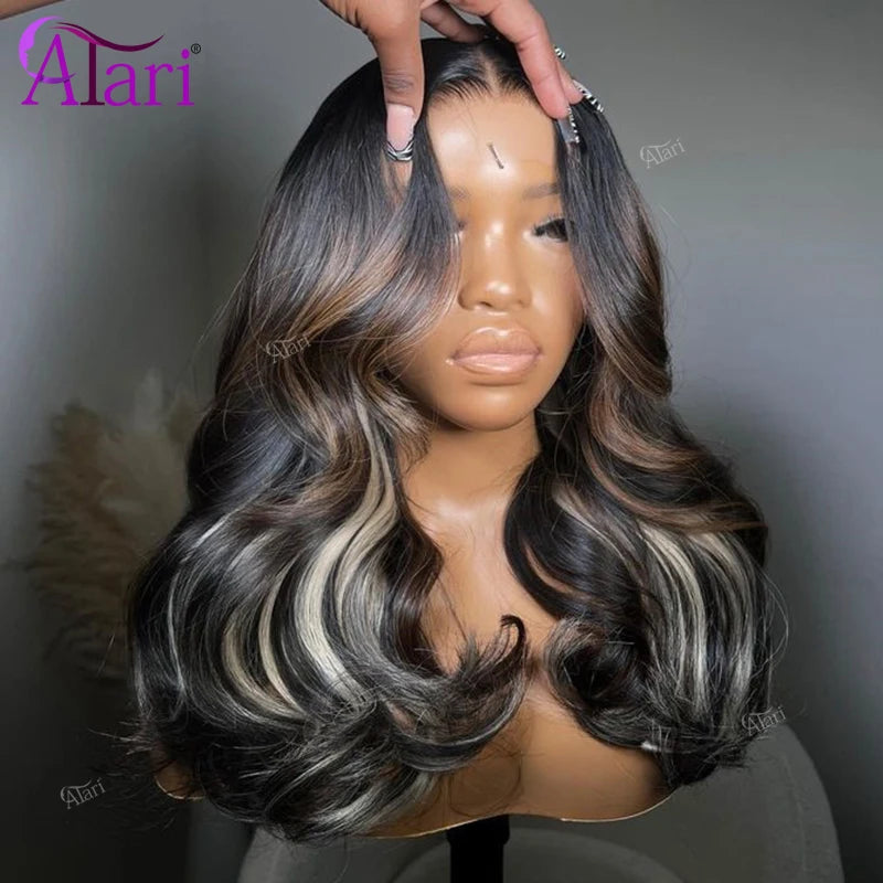 Brown Blonde Body Wave Lace Front Wig