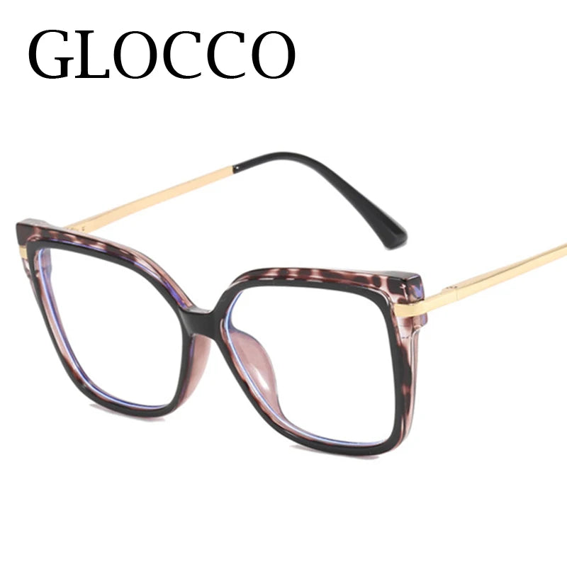 Leopard Square Frame Blue Light Blocking Reading Glasses For Women