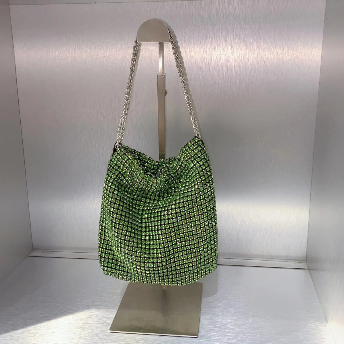 Diamond Encrusted Small Square Shoulder Bag for Women