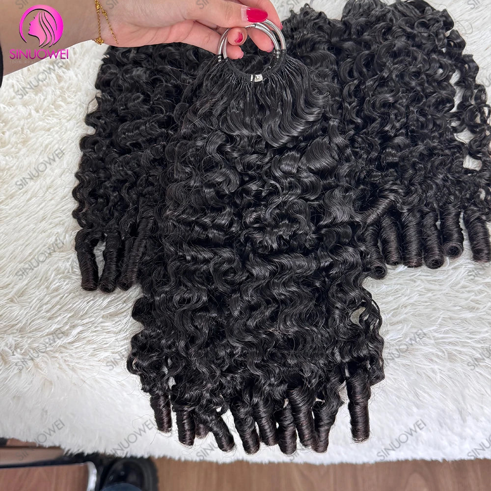 Pre-Separated Human Hair Crochet Extensions for Women