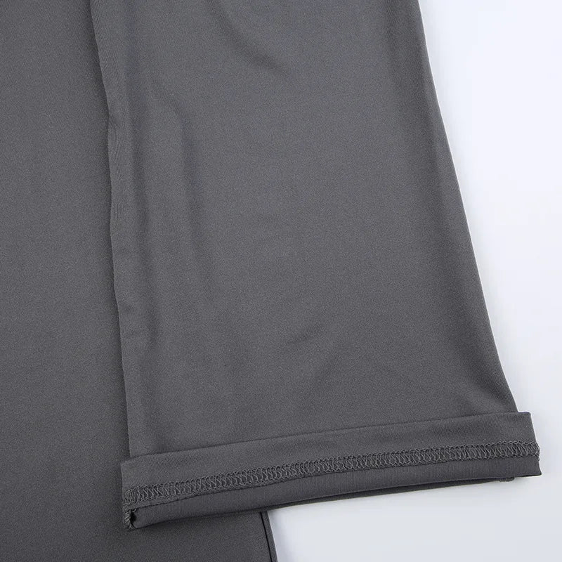 BOOFEENAA Patchwork Bodycon Halter Backless Jumpsuit Women Leggings Sports Yoga Clothes One Piece Outfits Active Wear C56-CI24