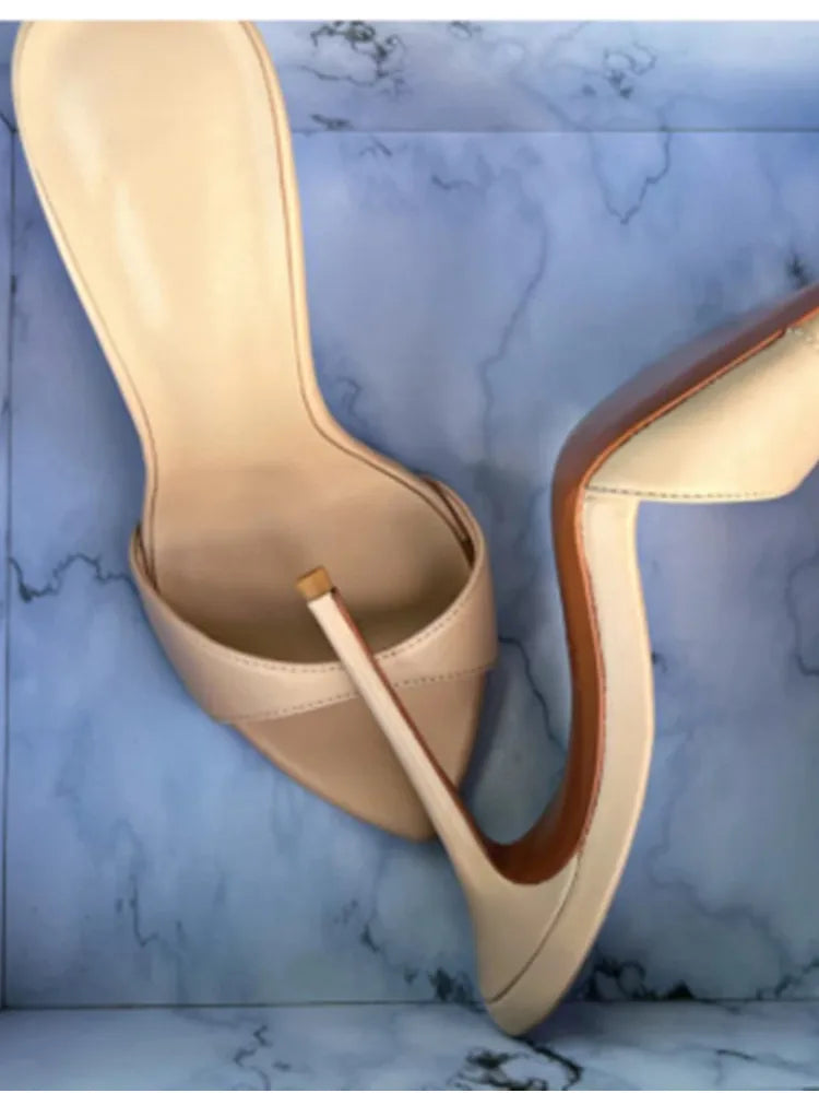 Pointed Toe Slim High Heel Wedding Sandals for Women