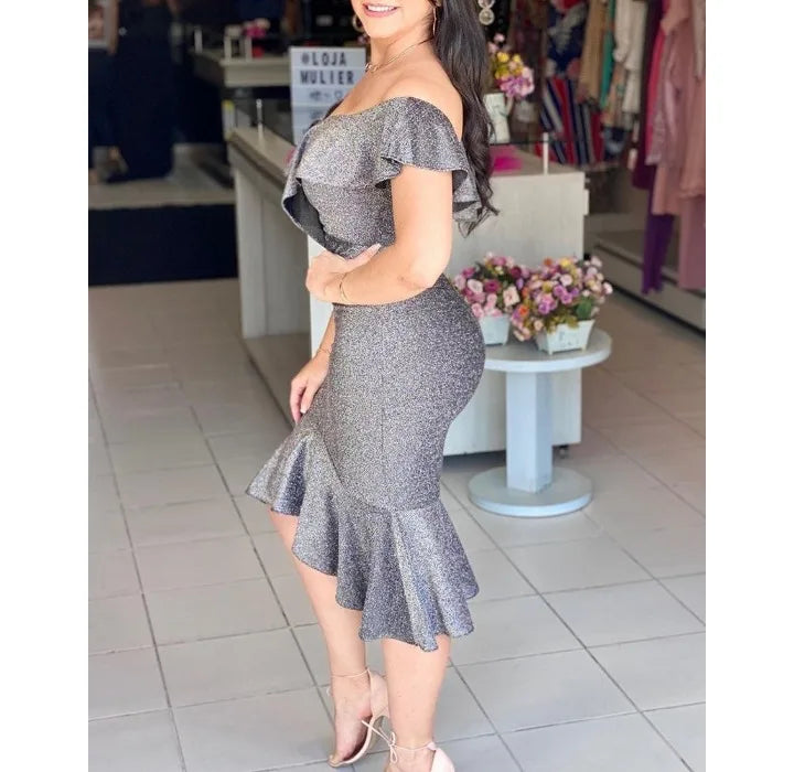 Flattering Silhouette Midi Dress