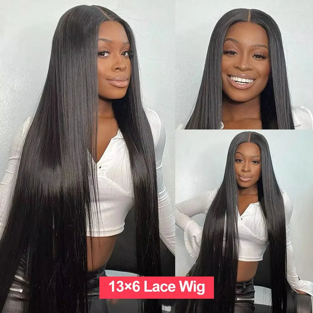 Glueless Straight Human Hair Lace Front Wig for Women