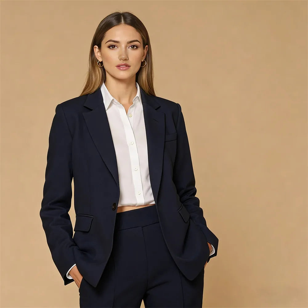 Charming Women's Suits 2 Piece Tailored Tuxedo Custom Formal Outfit Bridesmaid Dress Business Office Suit (Jacket+Pants)