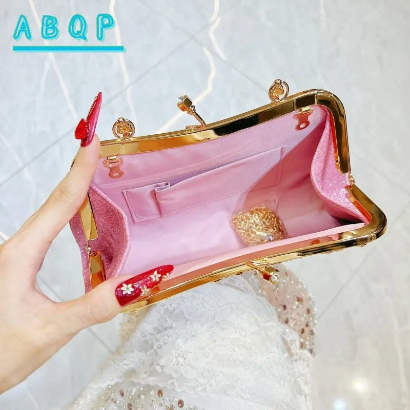 New Dinner Handbag Sequined Diamond Dinner Party Women's Handbag Luxury Brand Fashion Trend Women's Shoulder Crossbody Bag