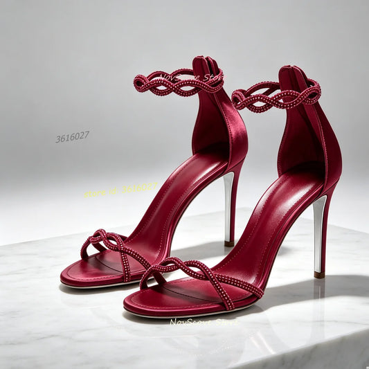 Rhinestone Ankle Heels