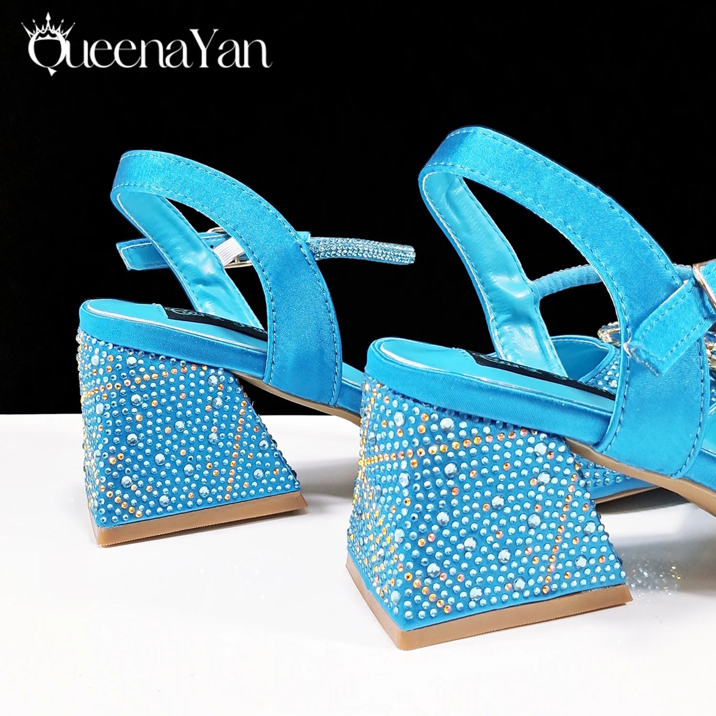 Italian Design Ladies Party Shoes Rhinestone-encrusted High Heels Pointed Toe Women's Shoes Suitable for banquets or work