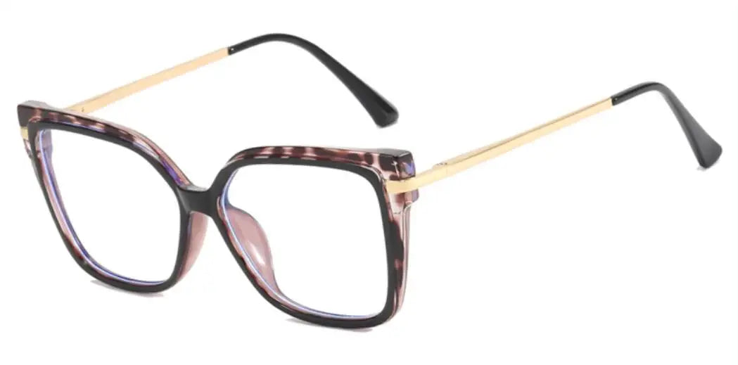 Leopard Square Frame Blue Light Blocking Reading Glasses For Women