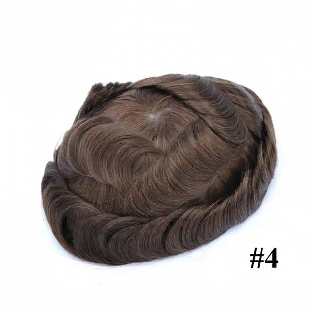 Natural Hairline Human Hair Toupee Hair System for Men