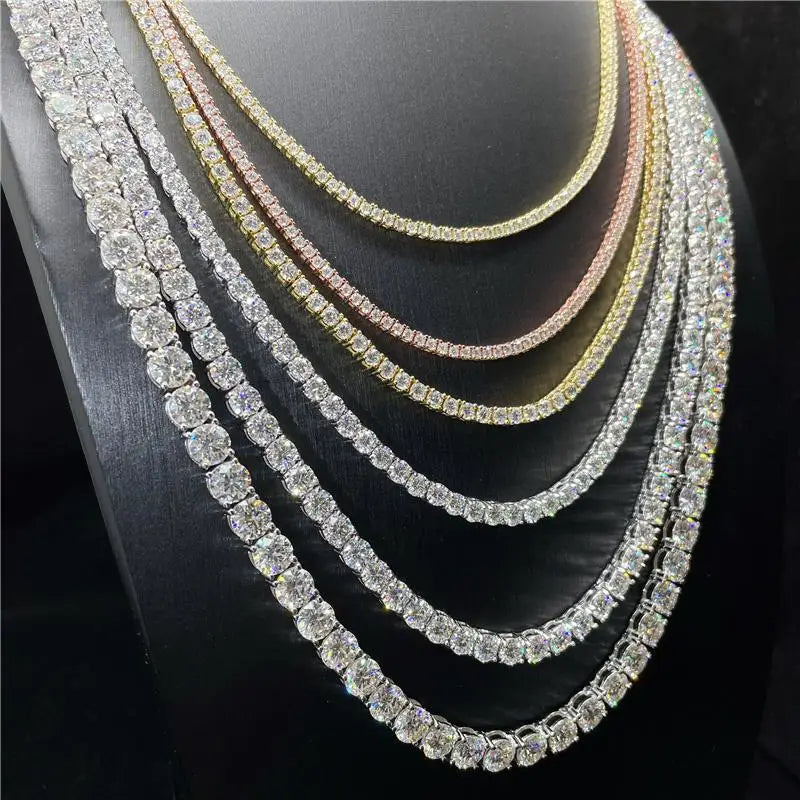 Full Moissanite Sterling Silver Tennis Bracelet for Women