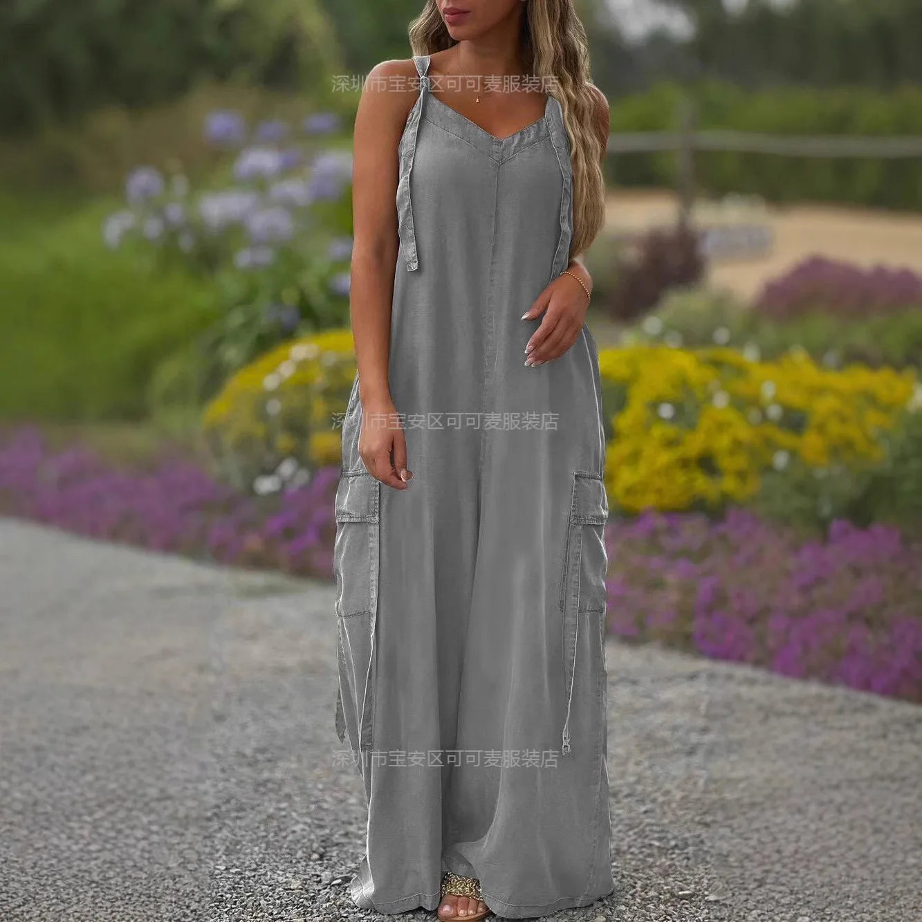 Jumpsuits Women One Piece Sleeveless Overalls Wide Leg Long Pants Casual Loose Rompers Y2k Streetwear Jumpsuit Summer 2025
