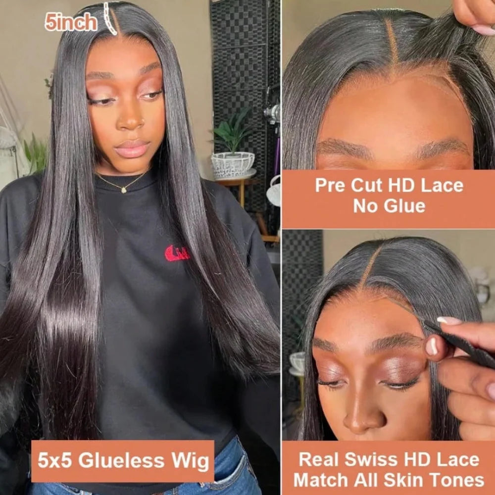 Straight Brazilian Lace Front Human Hair Wig for Women