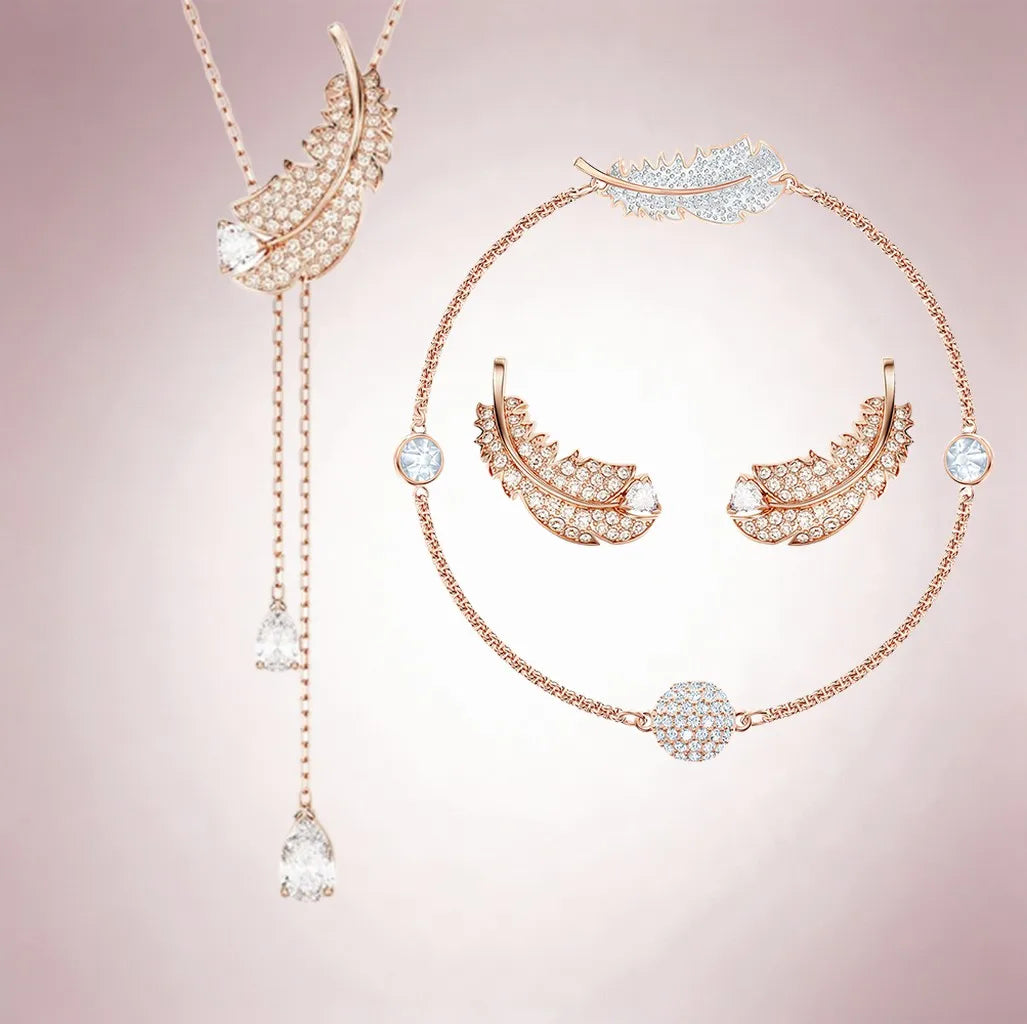 Elegant Dazzling Teardrop Crystal Jewelry Set for Women