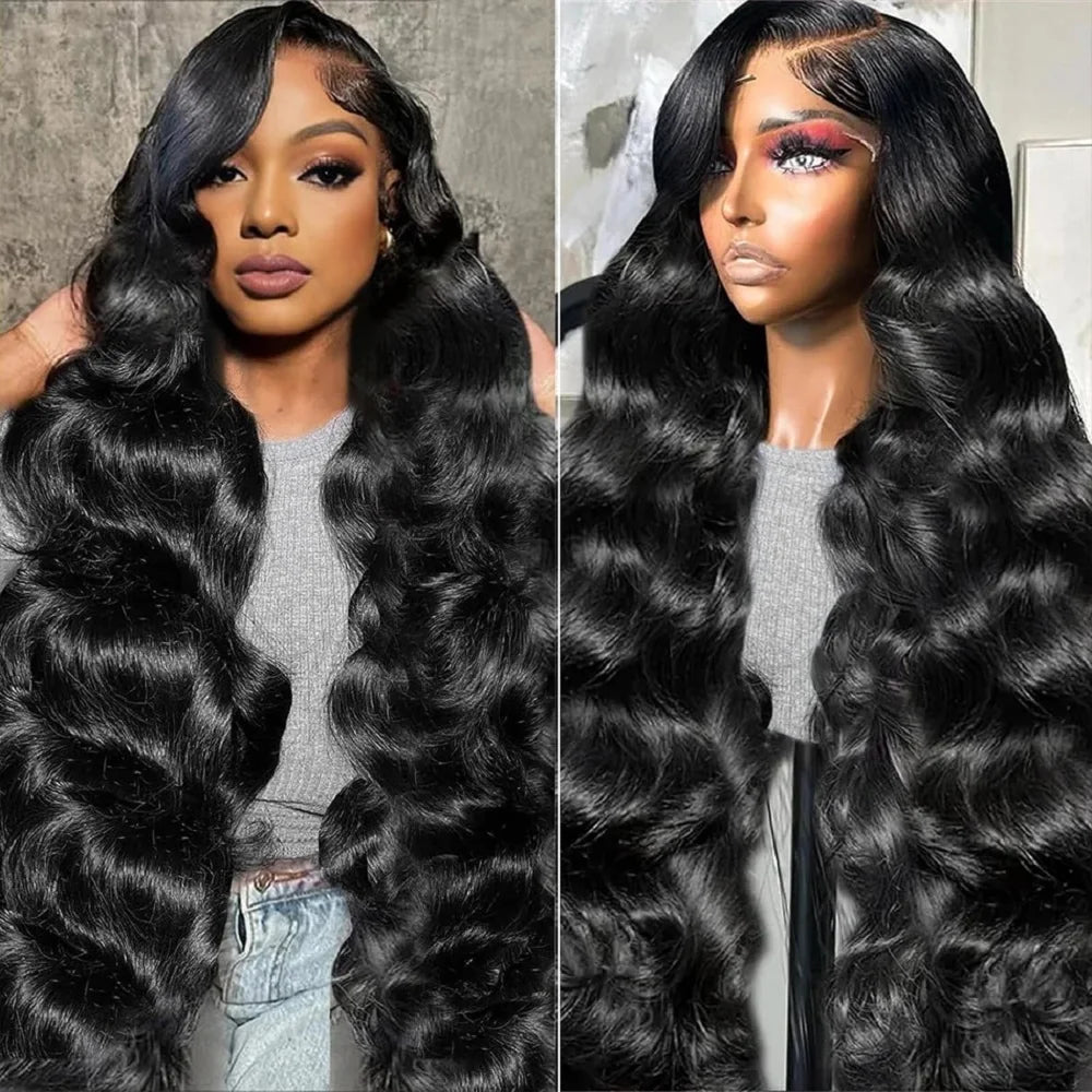 HD Transparent Body Wave Lace Frontal Human Hair Wig for Women