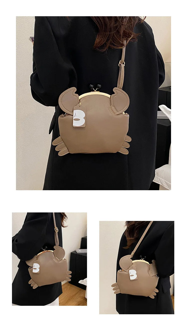 Crab Crossbody Handbag With Coin Purse