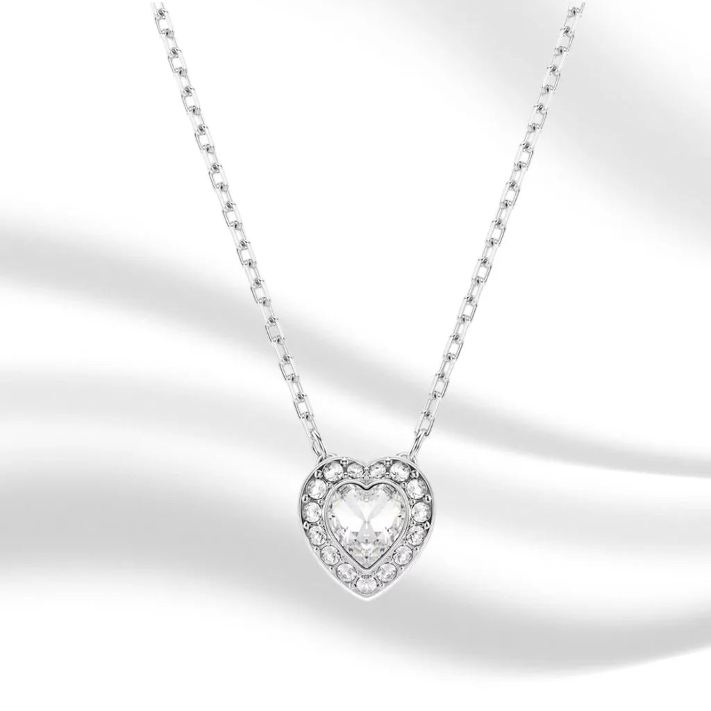 Elegant Gold-Plated Mixed-Cut Crystal Pendant Necklace for Women
