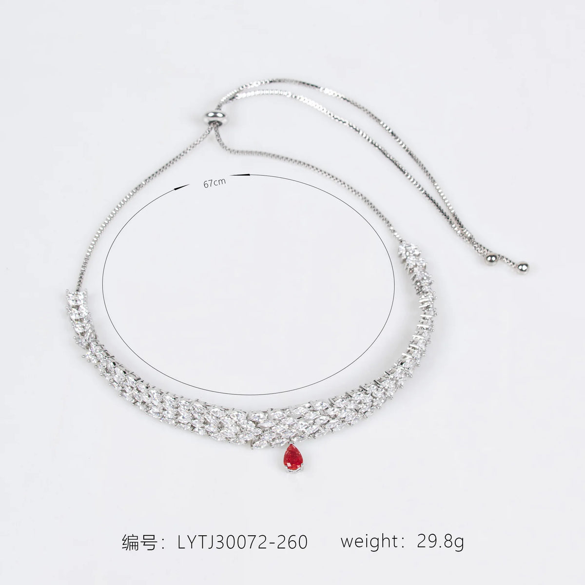 Elegant Bridal Zircon Statement Necklace for Women