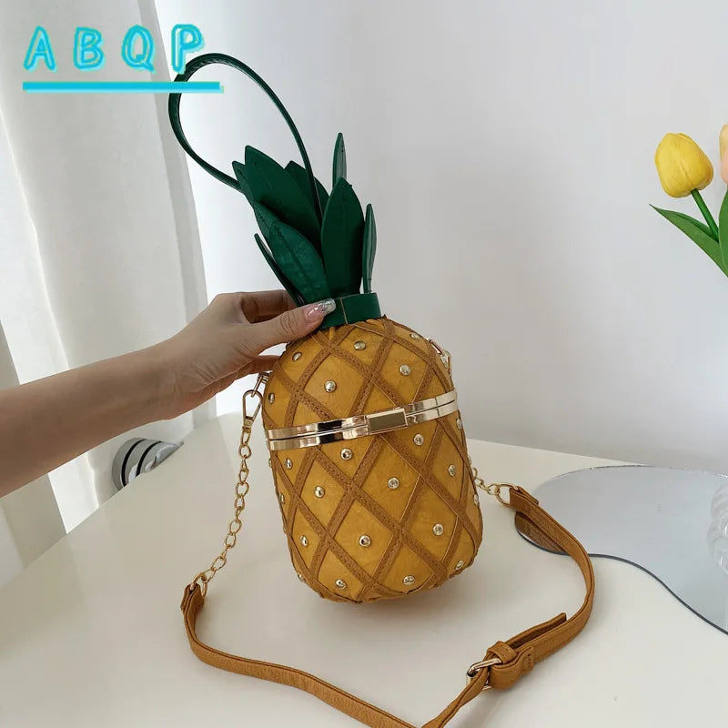 New Women's Shoulder Bag Pineapple Shape Fashionable Women's Shoulder Crossbody Bag Fashionable Casual Women's Bag High Quality