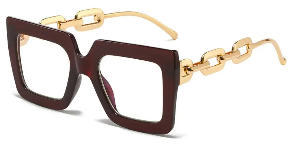Oversized Square Blue Light Reading Glasses for Women