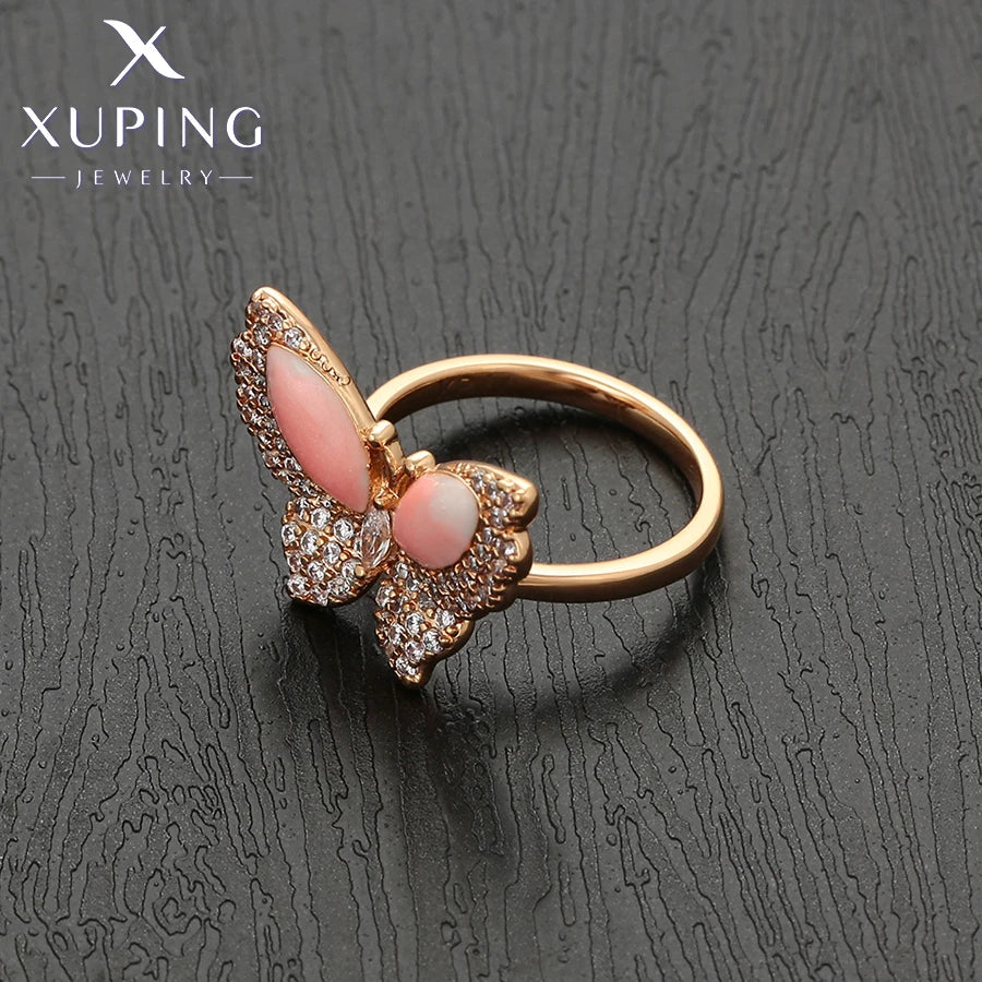 Gold Plated Butterfly Statement Ring