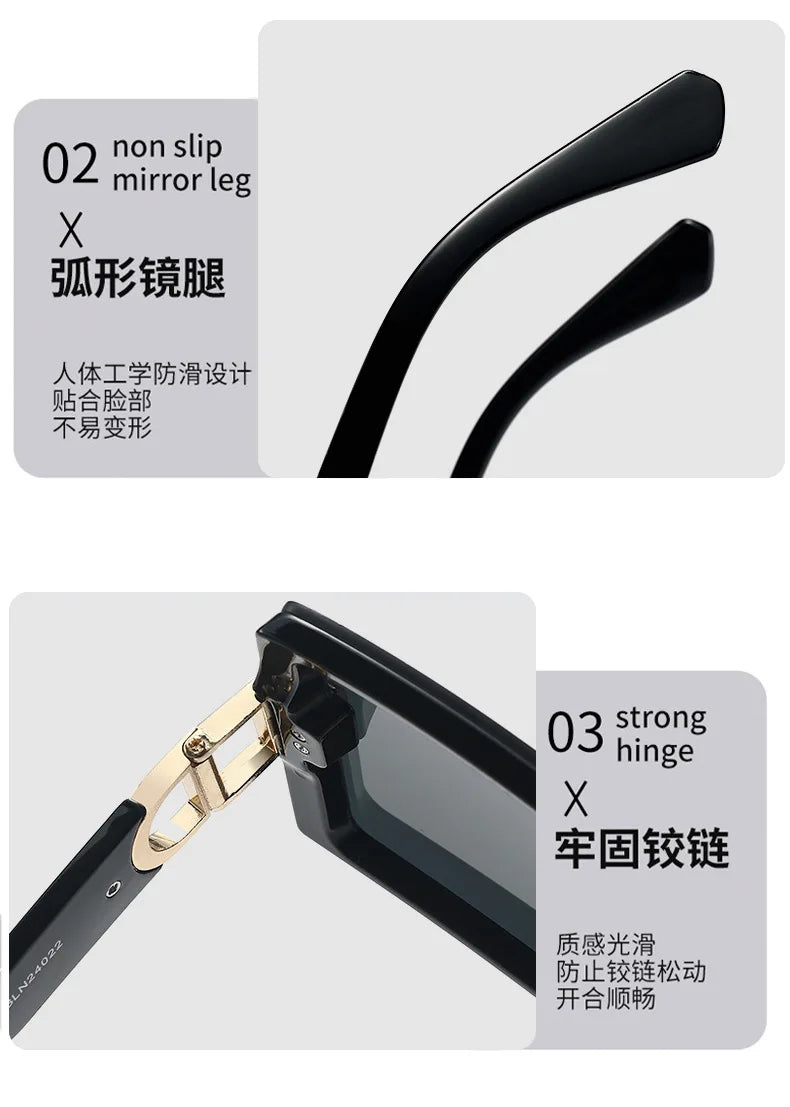 Oversized D-Shaped UV400 Fashion Sunglasses for Women