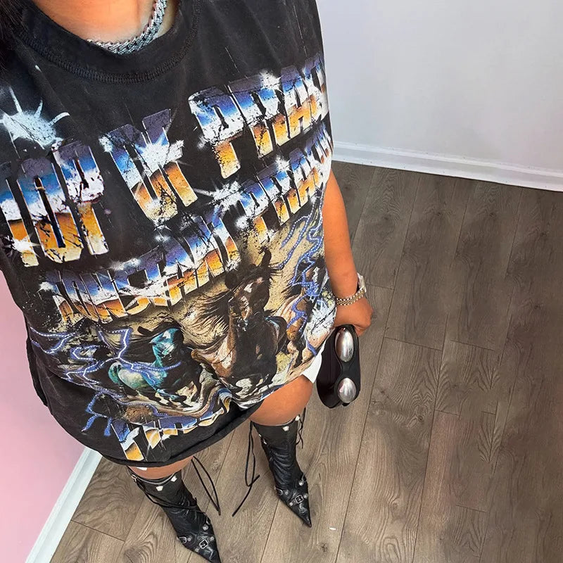 Sleeveless Graphic Tee