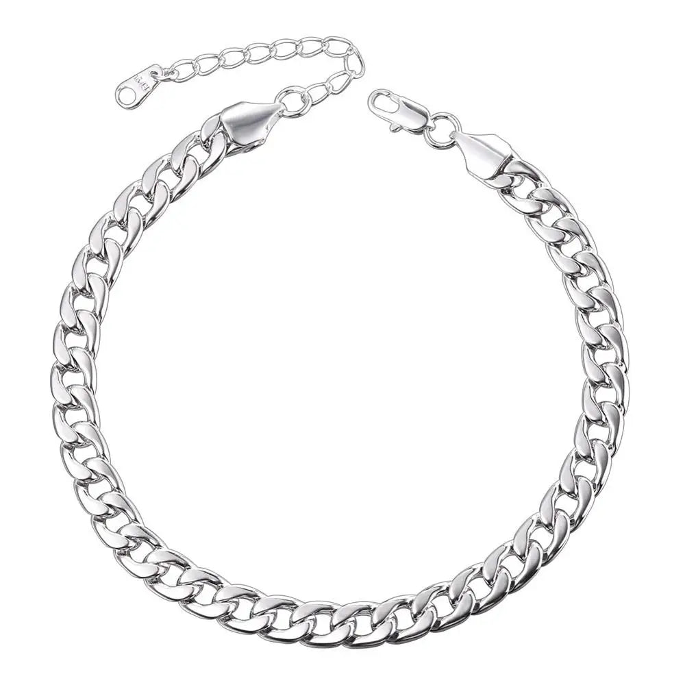 Waterproof 7mm Cuban Chain Anklet