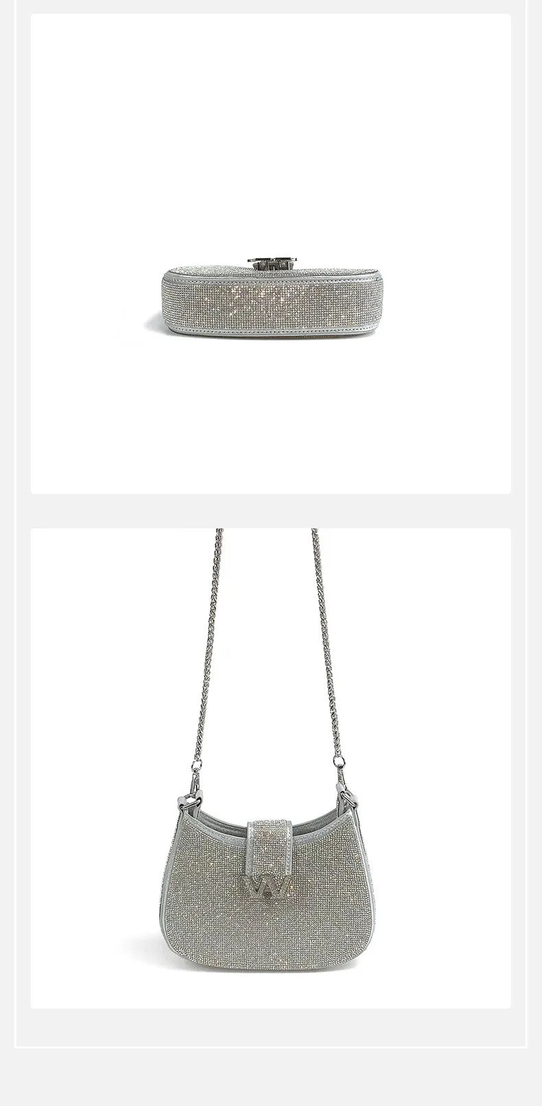 New Diamond-encrusted Handbag Luxury Diamond-encrusted Shiny Dinner Party Women's Handbag Diamond-encrusted Women's Shoulder Bag