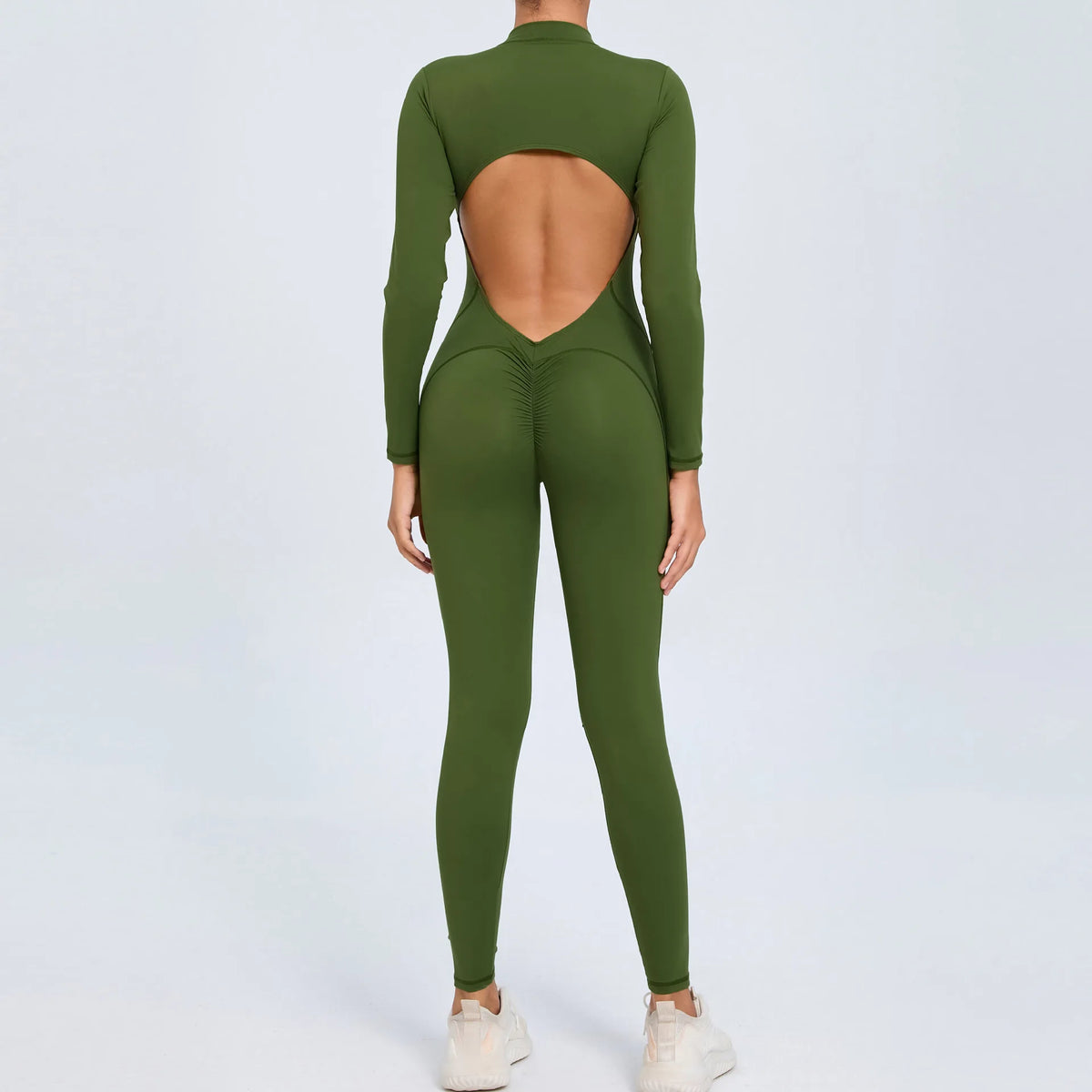 Moisture-Wicking Front Zip Jumpsuit