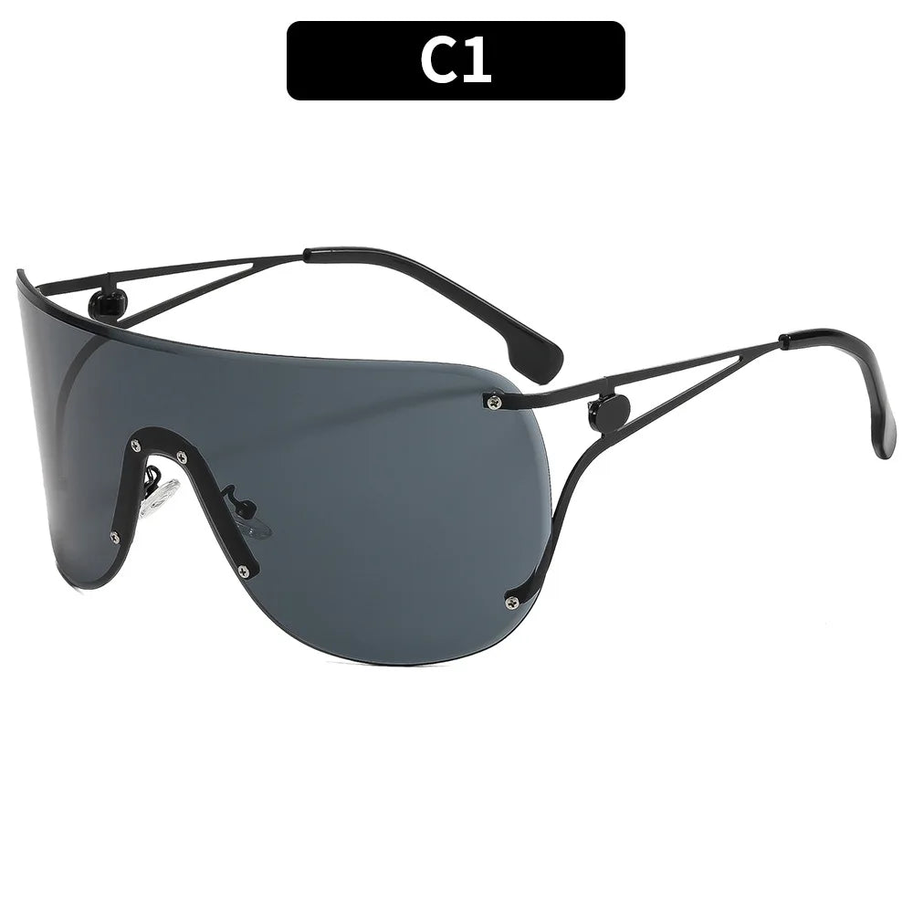 Oversized Shield Fashion Sunglasses