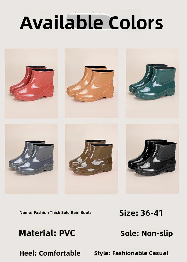 Bright Green Knee High Rain Boots With Antislip Sole for Women