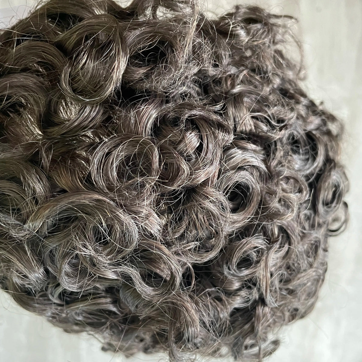 Curly Blonde Human Hair Toupee With Natural Hairline for Women
