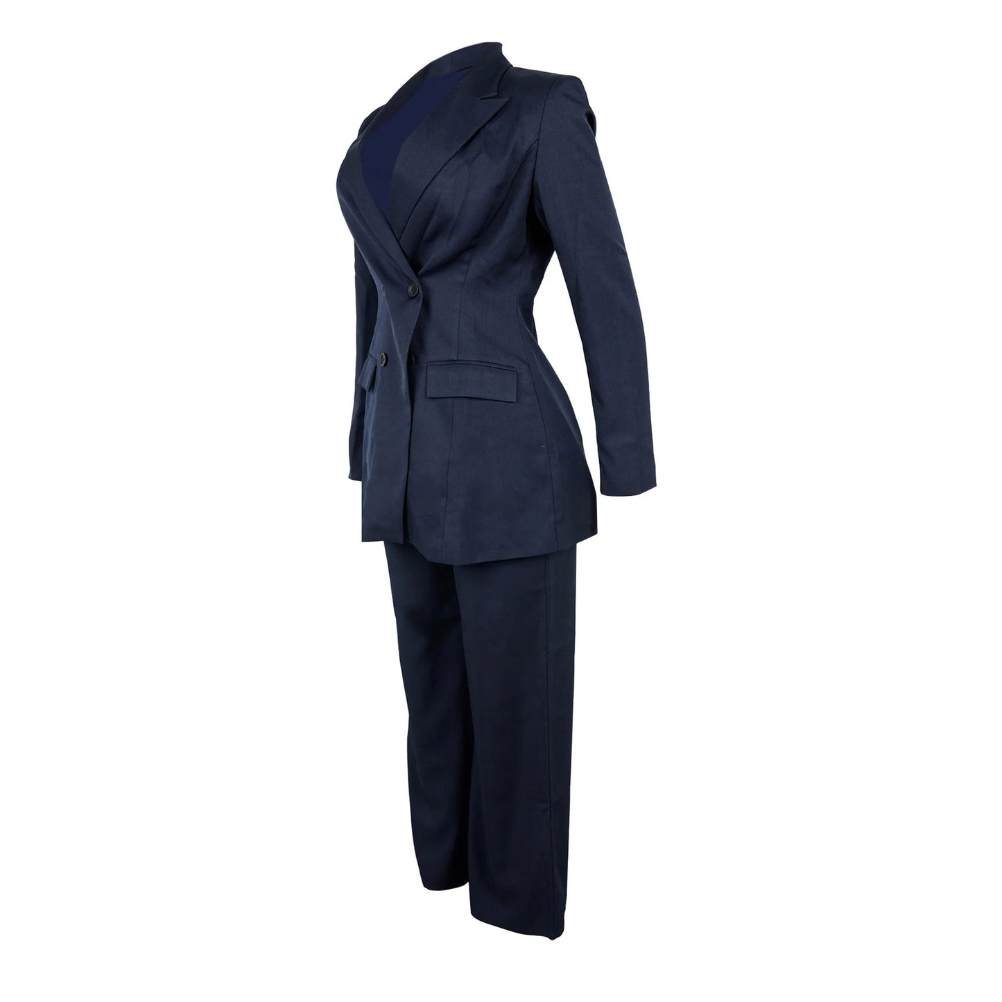 Two Pieces Women Long Pant Set Solid Matching Set Turn Down Collar Long Sleeves Top Elastic Waist Pant Slim Casual 2025 Summer