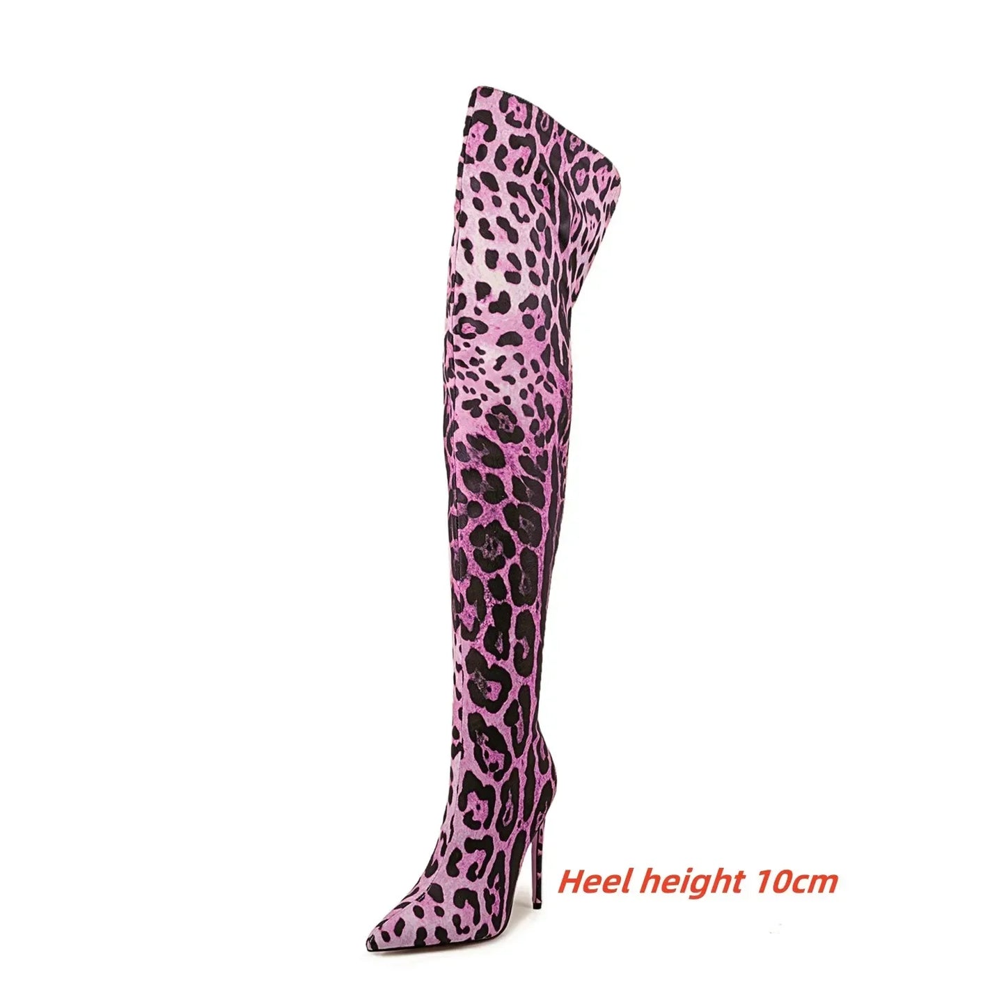 Sexy Striped Back Zip Over-the-Knee Boots for Women