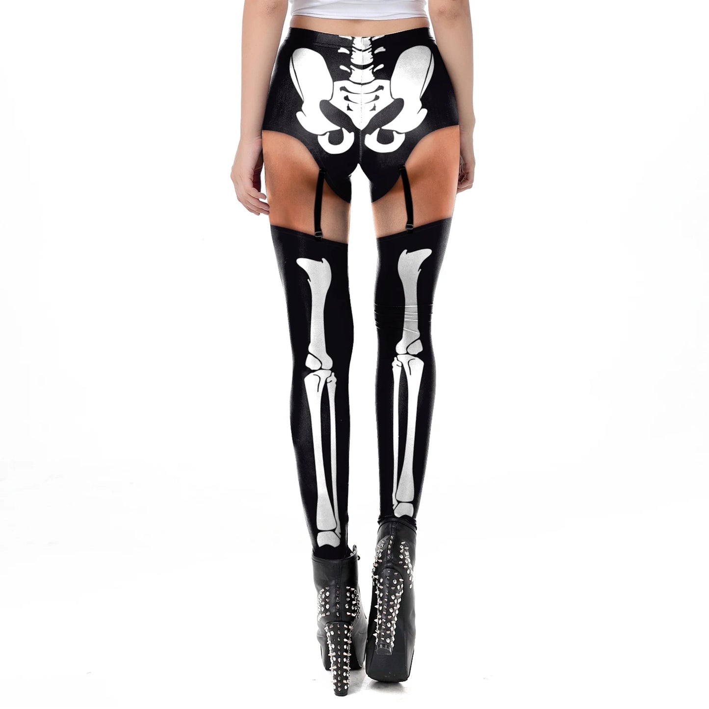 Three Dimensional Skeleton Cosplay Leggings for Women