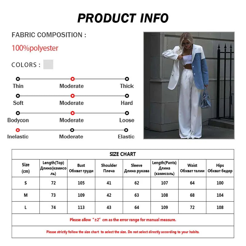 Oymimi Fashion White Denim Women 2 Piece Set Outfit Elegant Patchwork Long Sleeve Button Shirts And Simple Straight Trousers Set