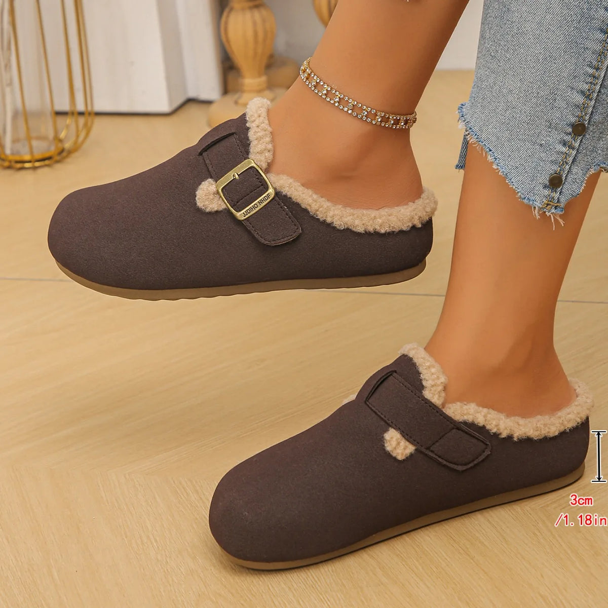 Indoor Thick Sole Cotton Platform Slippers for Women