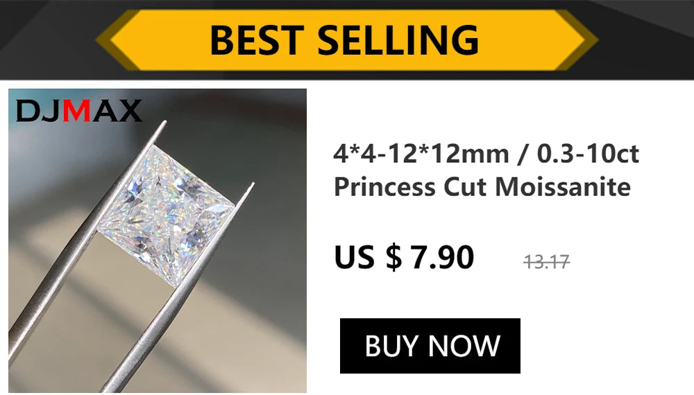 White Gold Plated Moissanite Drop Earrings for Women