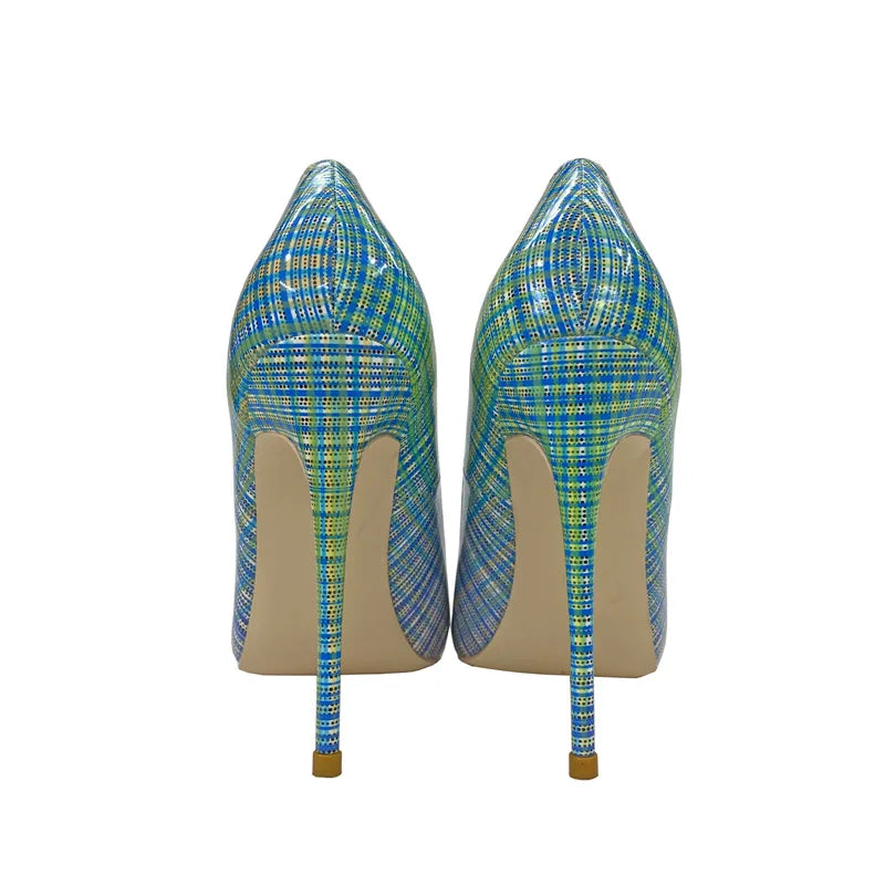 Colorful Patent Leather Pointed Toe Stiletto Pumps for Women