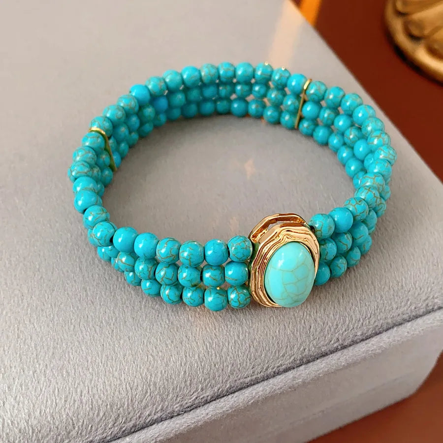 Green Stone Beaded Jewelry Set