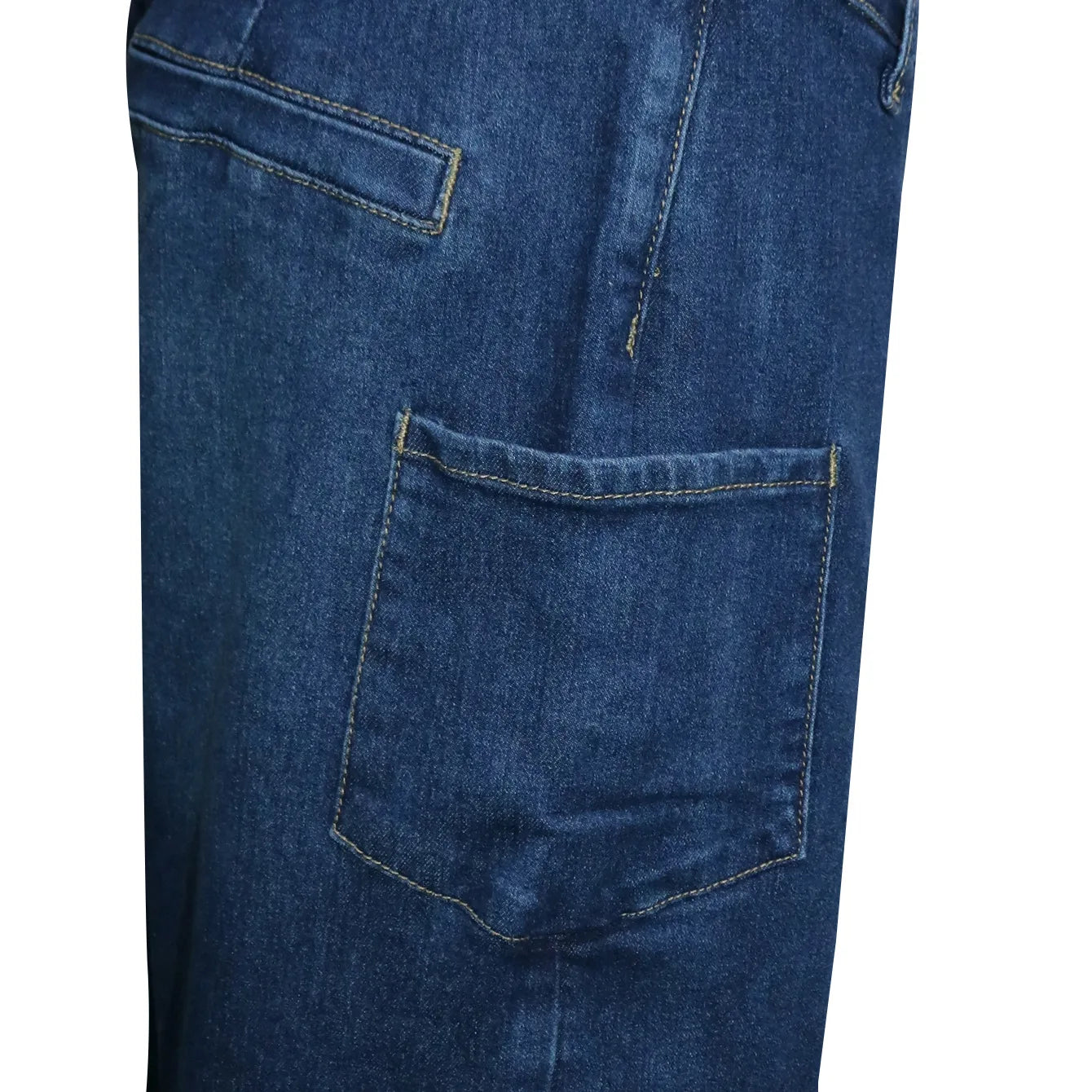 Vintage Washed High Waist Wide Leg Denim Jeans for Women