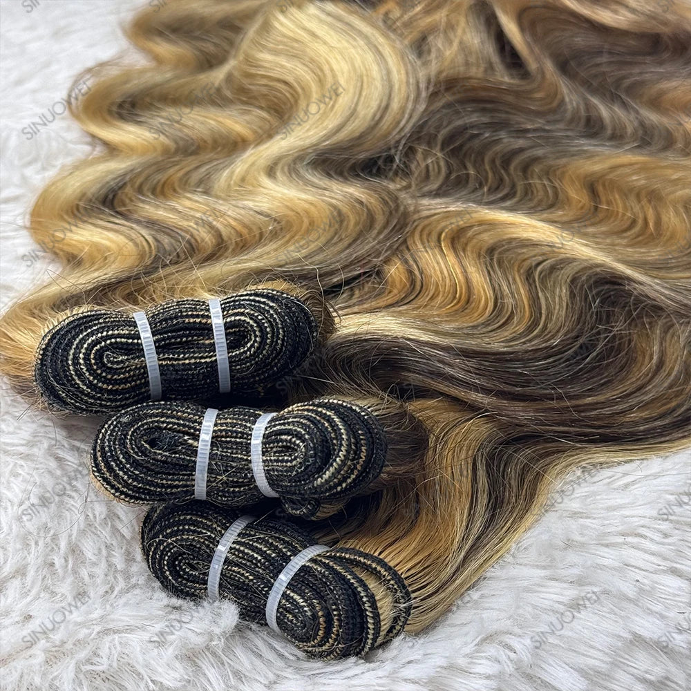 Honey Blonde Highlight Body Wave Hair Bundles for Women