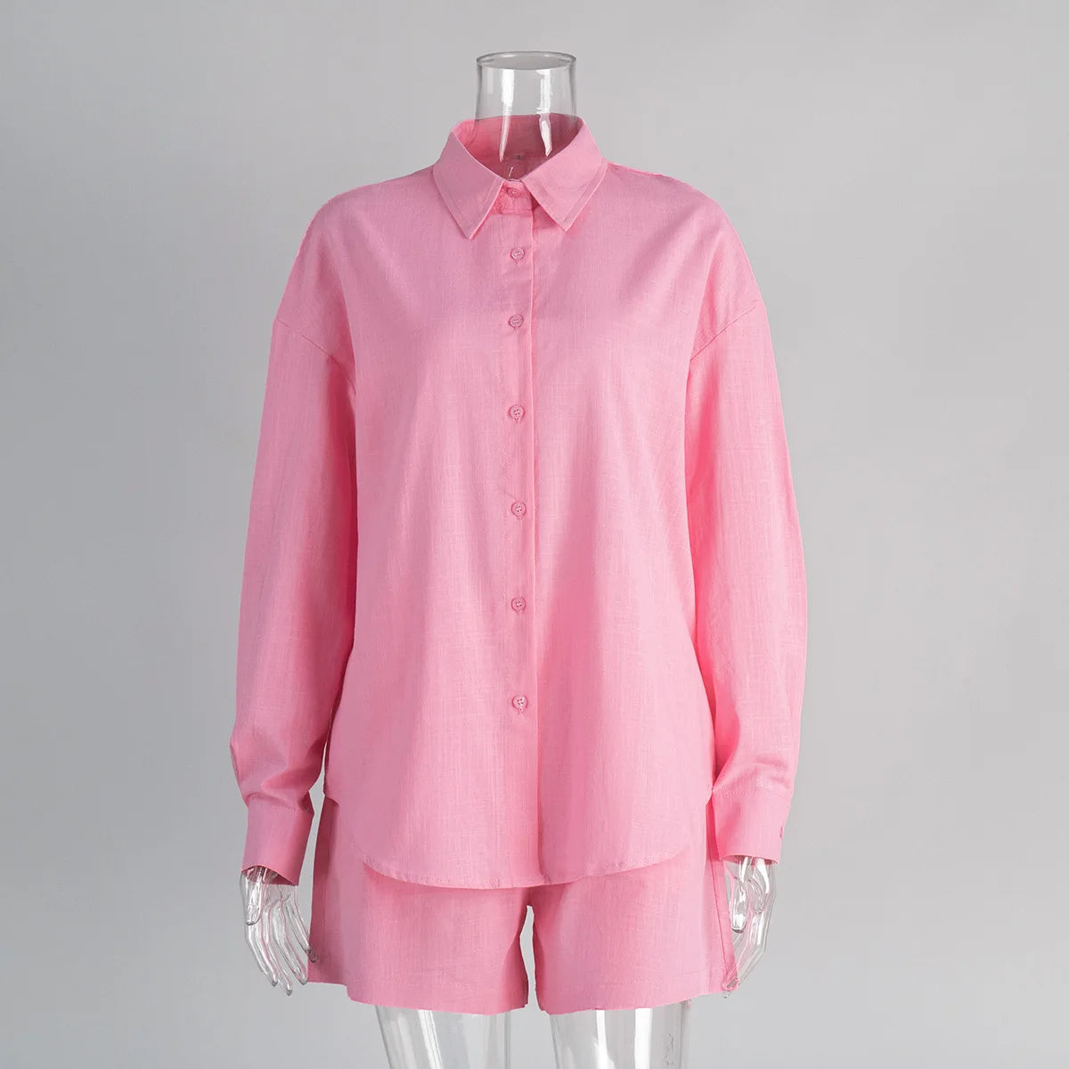 Lightweight White Cotton Summer Two Piece Set for Women